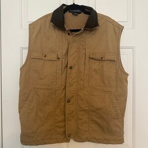 Vintage Quilted Canvas & Leather Utility Vest - J Peterman Company